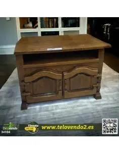 Mueble tv madera tono nogal...